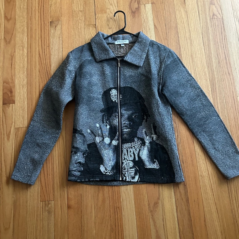 Gray lil baby 4pf tapestry Jacket